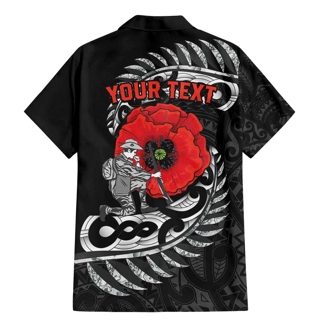 ANZAC Day Aotearoa Silver Fern Maori Personalised Family Matching Mermaid Dress and Hawaiian Shirt