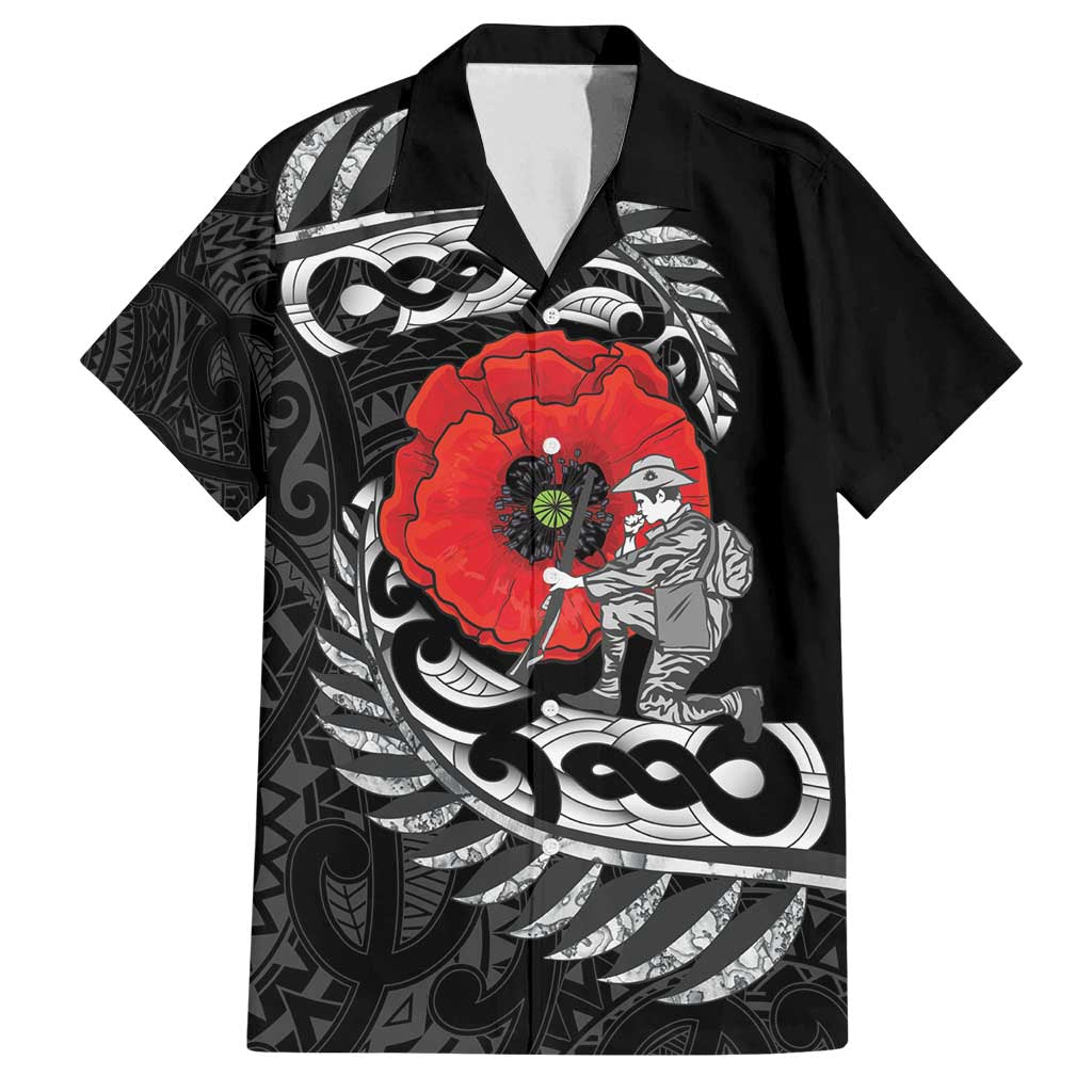 ANZAC Day Aotearoa Silver Fern Maori Personalised Family Matching Off Shoulder Maxi Dress and Hawaiian Shirt