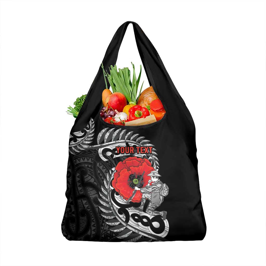 ANZAC Day Aotearoa Silver Fern Maori Personalised Grocery Bag