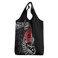 ANZAC Day Aotearoa Silver Fern Maori Personalised Grocery Bag