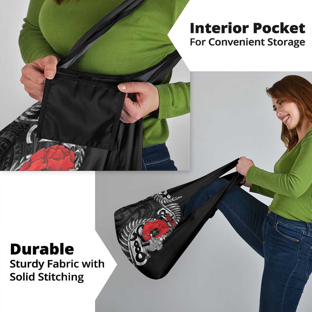 ANZAC Day Aotearoa Silver Fern Maori Personalised Grocery Bag