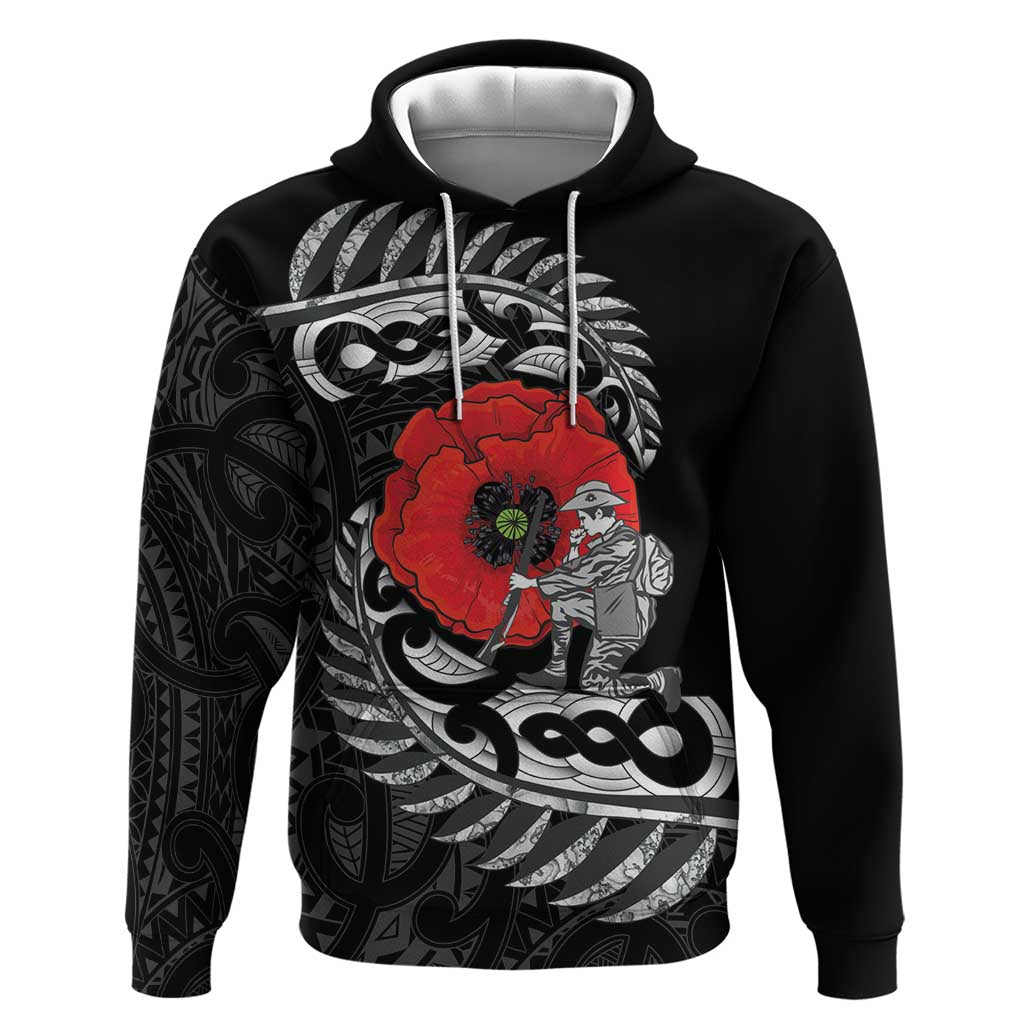 ANZAC Day Aotearoa Silver Fern Maori Personalised Hoodie
