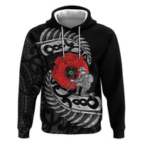 ANZAC Day Aotearoa Silver Fern Maori Personalised Hoodie