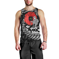 ANZAC Day Aotearoa Silver Fern Maori Personalised Men Tank Top