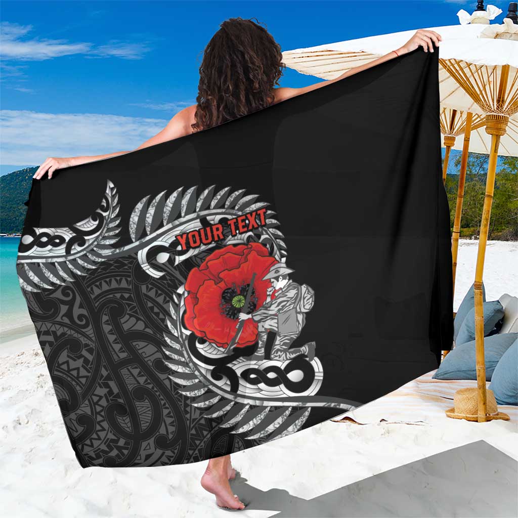 ANZAC Day Aotearoa Silver Fern Maori Personalised Sarong