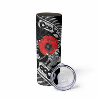 ANZAC Day Aotearoa Silver Fern Maori Personalised Skinny Tumbler LT9 - Polynesian Pride