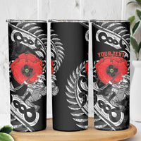 ANZAC Day Aotearoa Silver Fern Maori Personalised Skinny Tumbler LT9 - Polynesian Pride