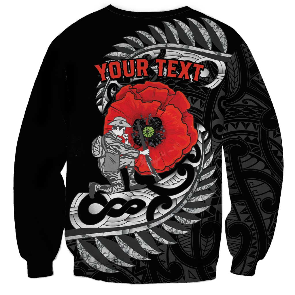 ANZAC Day Aotearoa Silver Fern Maori Personalised Sweatshirt