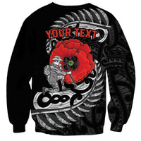 ANZAC Day Aotearoa Silver Fern Maori Personalised Sweatshirt