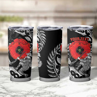 ANZAC Day Aotearoa Silver Fern Maori Personalised Tumbler Cup LT9 - Polynesian Pride