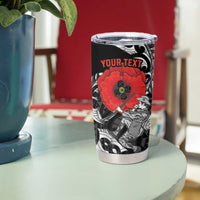 ANZAC Day Aotearoa Silver Fern Maori Personalised Tumbler Cup LT9 - Polynesian Pride