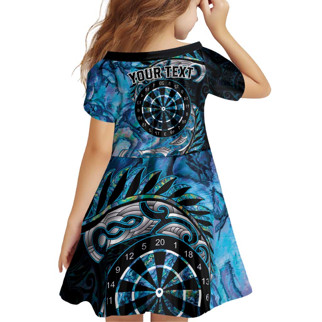 New Zealand Darts Personalised Family Matching Puletasi and Hawaiian Shirt Aotearoa Silver Fern Blue Papua Shell Spirit LT9 - Polynesian Pride