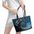 New Zealand Darts Personalised Leather Tote Bag Aotearoa Silver Fern Blue Papua Shell Spirit