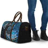 New Zealand Darts Personalised Travel Bag Aotearoa Silver Fern Blue Papua Shell Spirit - Polynesian Pride