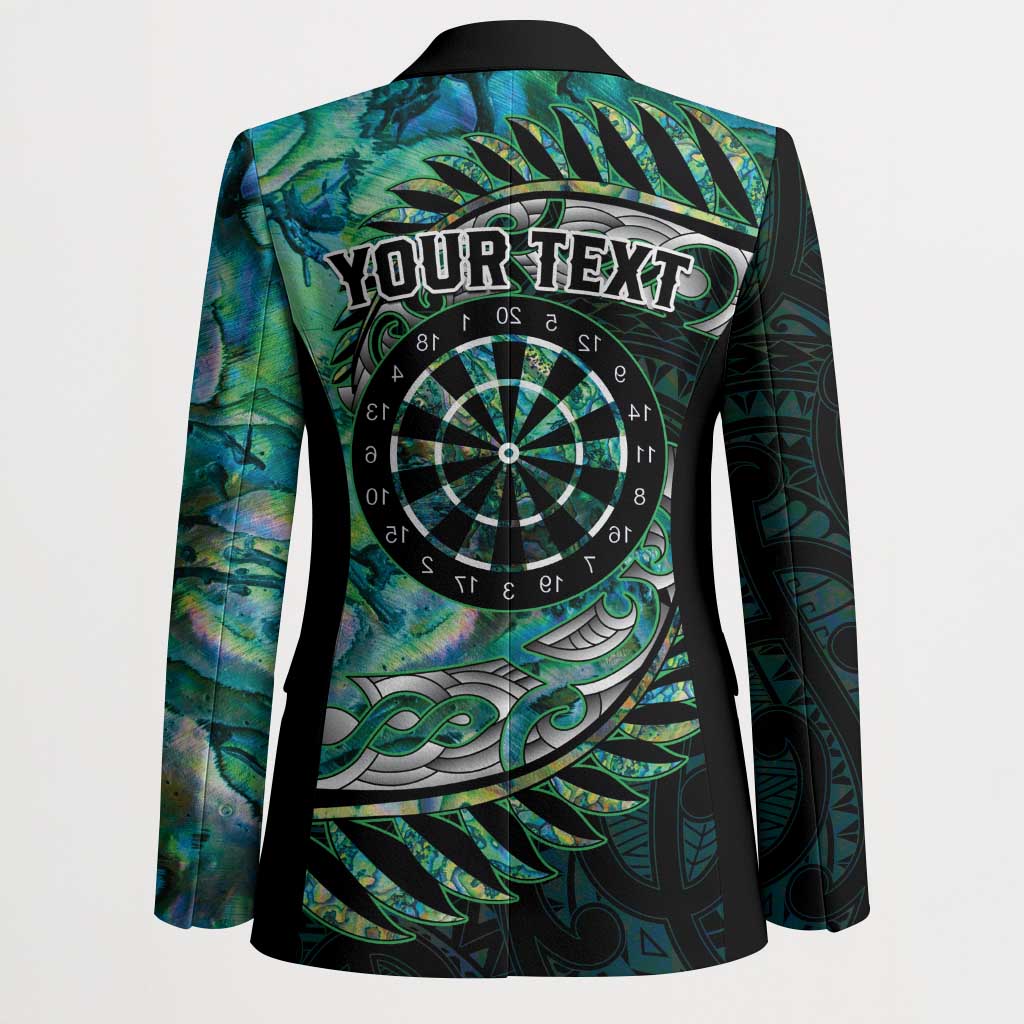 New Zealand Darts Personalised Blazer Aotearoa Silver Fern Green Papua Shell Spirit LT9 - Polynesian Pride