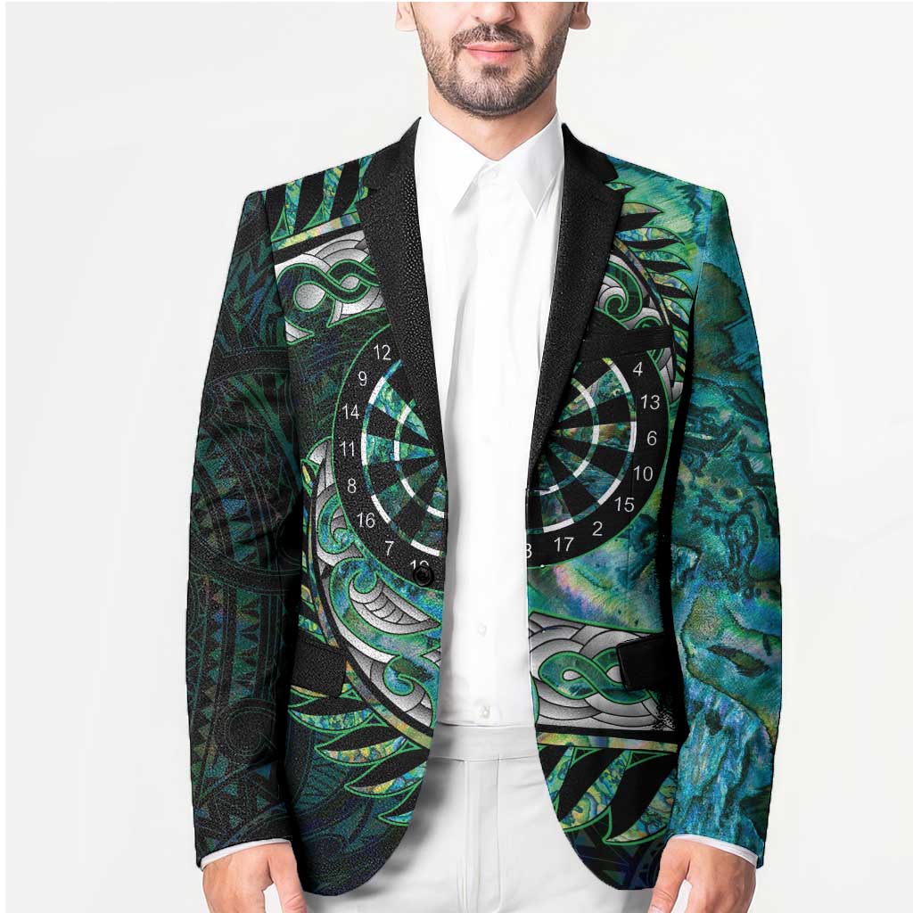 New Zealand Darts Personalised Blazer Aotearoa Silver Fern Green Papua Shell Spirit LT9 - Polynesian Pride