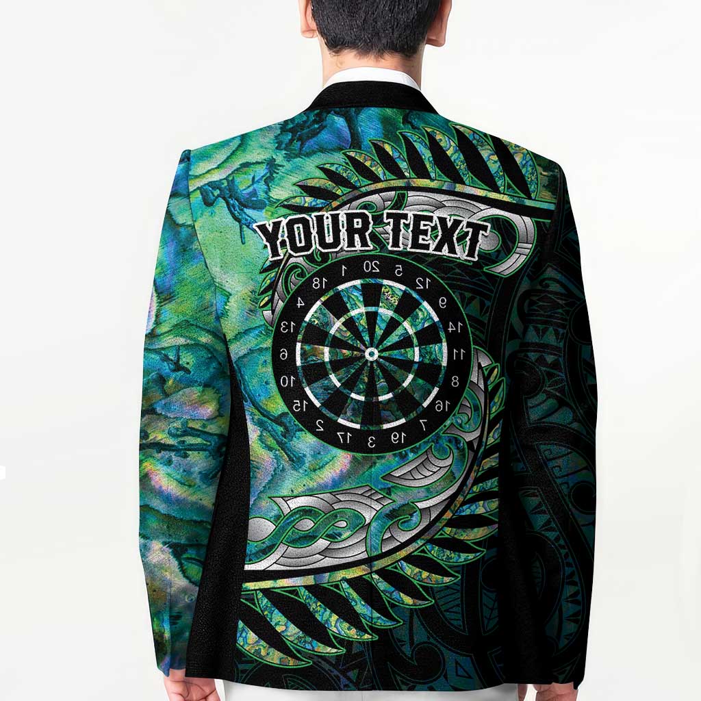 New Zealand Darts Personalised Blazer Aotearoa Silver Fern Green Papua Shell Spirit LT9 - Polynesian Pride