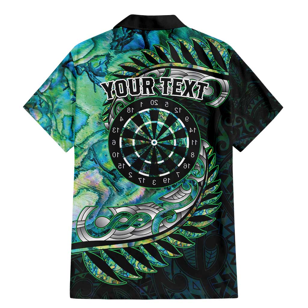 New Zealand Darts Personalised Family Matching Mermaid Dress and Hawaiian Shirt Aotearoa Silver Fern Green Papua Shell Spirit LT9 - Polynesian Pride