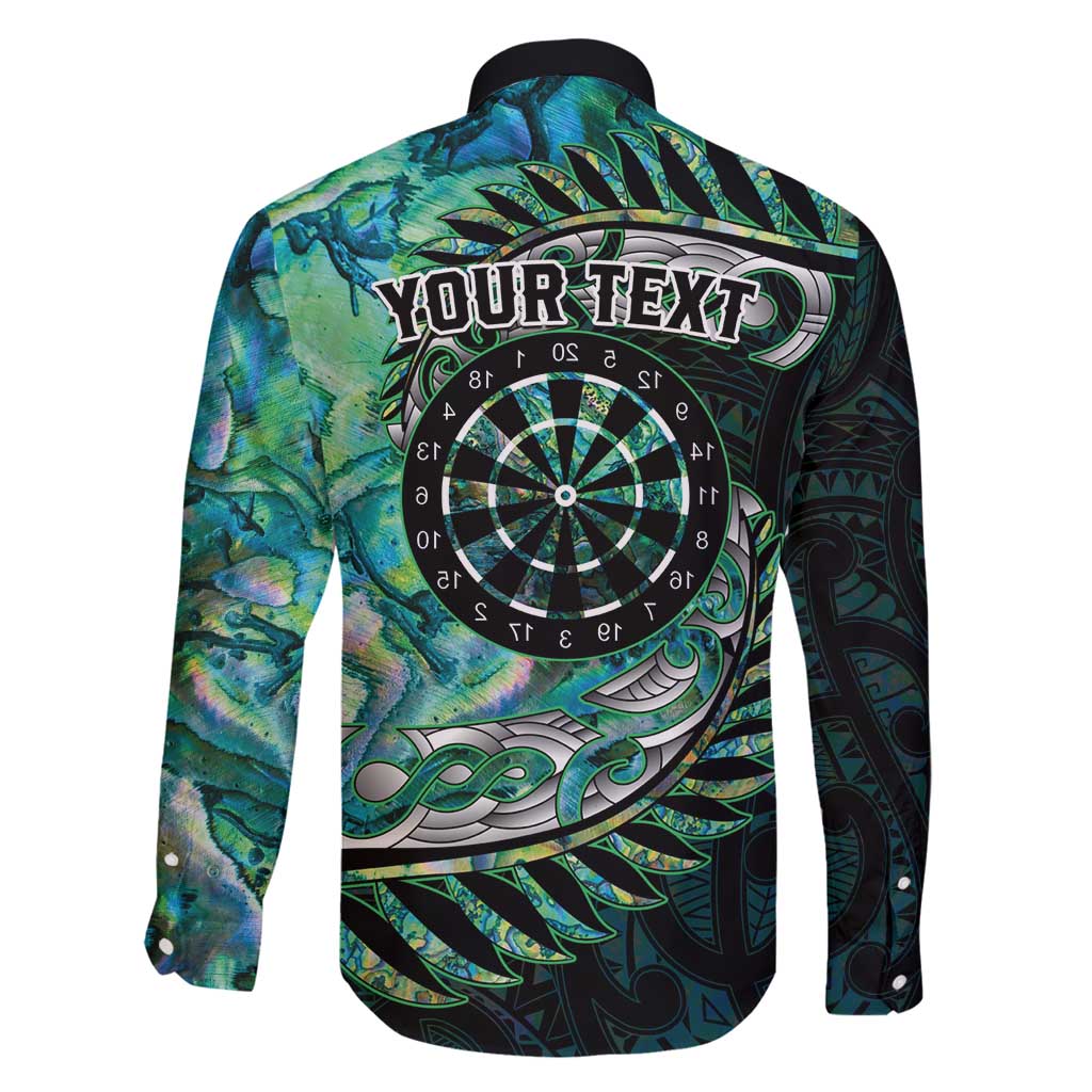 New Zealand Darts Personalised Family Matching Off Shoulder Short Dress and Hawaiian Shirt Aotearoa Silver Fern Green Papua Shell Spirit