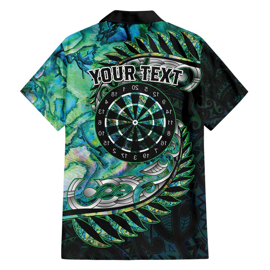 New Zealand Darts Personalised Family Matching Puletasi and Hawaiian Shirt Aotearoa Silver Fern Green Papua Shell Spirit LT9 - Polynesian Pride