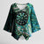 New Zealand Darts Personalised Kimono Sleeve Blouse Aotearoa Silver Fern Green Papua Shell Spirit - Polynesian Pride