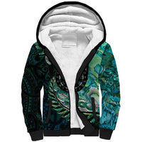 New Zealand Darts Personalised Sherpa Hoodie Aotearoa Silver Fern Green Papua Shell Spirit