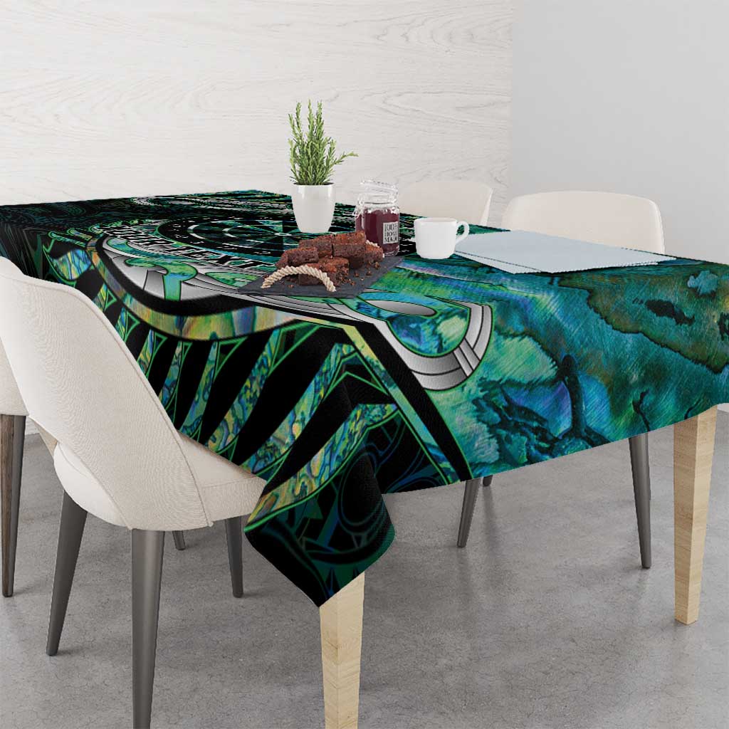 New Zealand Darts Personalised Tablecloth Aotearoa Silver Fern Green Papua Shell Spirit LT9 - Polynesian Pride