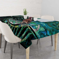 New Zealand Darts Personalised Tablecloth Aotearoa Silver Fern Green Papua Shell Spirit LT9 - Polynesian Pride