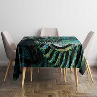 New Zealand Darts Personalised Tablecloth Aotearoa Silver Fern Green Papua Shell Spirit LT9 - Polynesian Pride