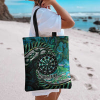 New Zealand Darts Personalised Tote Bag Aotearoa Silver Fern Green Papua Shell Spirit - Polynesian Pride