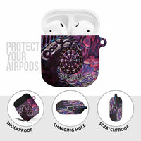 New Zealand Darts Personalised AirPods Case Aotearoa Silver Fern Pink Papua Shell Spirit - Polynesian Pride