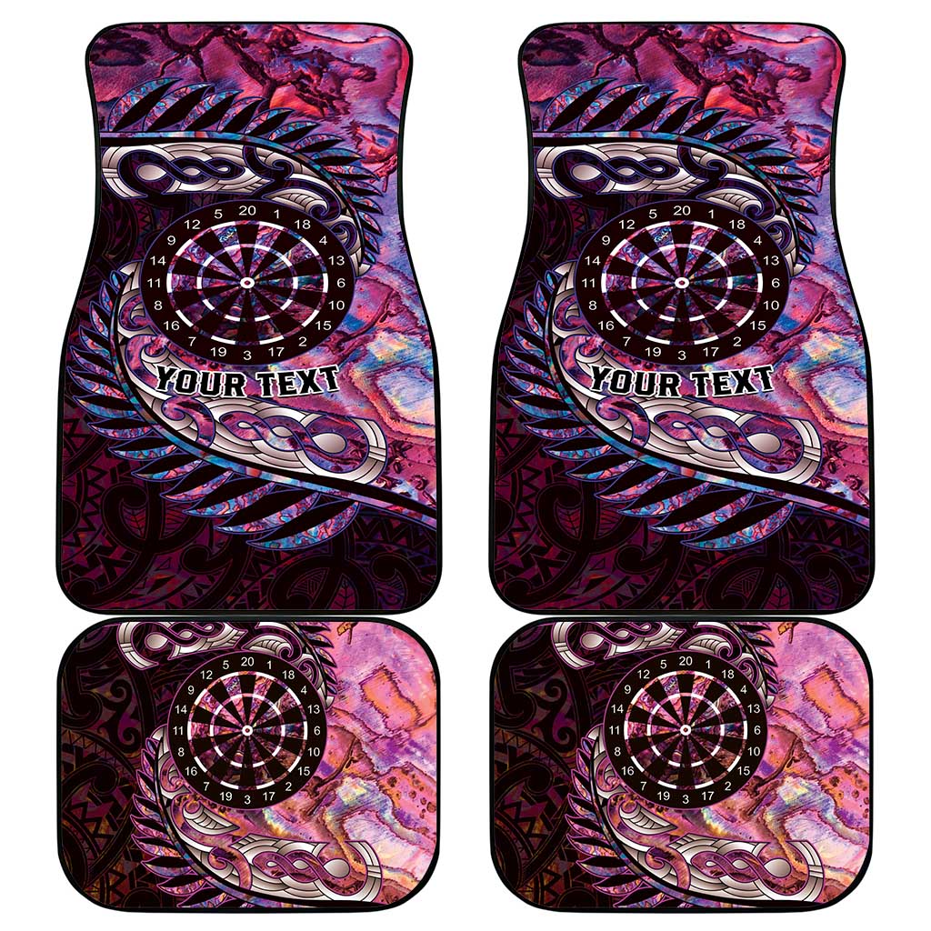 New Zealand Darts Personalised Car Mats Aotearoa Silver Fern Pink Papua Shell Spirit