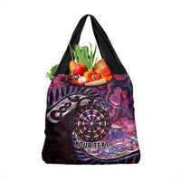 New Zealand Darts Personalised Grocery Bag Aotearoa Silver Fern Pink Papua Shell Spirit LT9 1-pack One Size Pink - Polynesian Pride