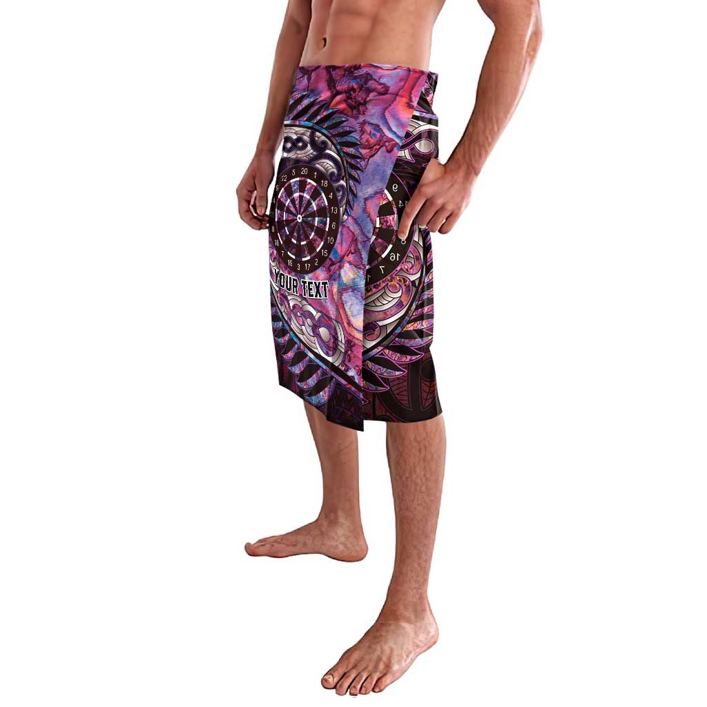 New Zealand Darts Personalised Lavalava Aotearoa Silver Fern Pink Papua Shell Spirit