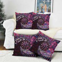 New Zealand Darts Personalised Pillow Cover Aotearoa Silver Fern Pink Papua Shell Spirit LT9 - Polynesian Pride