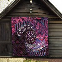 New Zealand Darts Personalised Quilt Aotearoa Silver Fern Pink Papua Shell Spirit