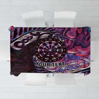 New Zealand Darts Personalised Tablecloth Aotearoa Silver Fern Pink Papua Shell Spirit LT9 Pink - Polynesian Pride