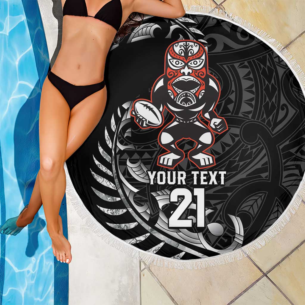 New Zealand Indigenous-Maori Rugby Custom Beach Blanket