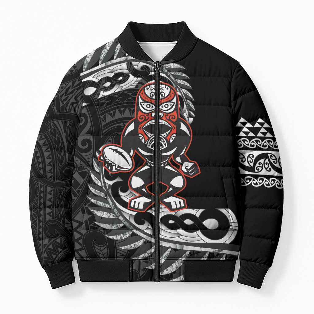 New Zealand Indigenous-Maori Rugby Custom Bomber Puffer Jacket - Polynesian Pride