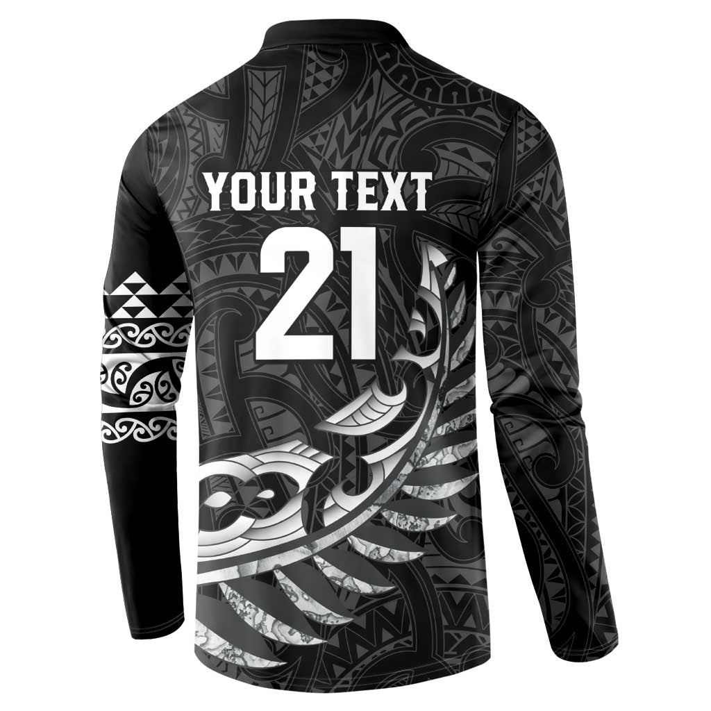 New Zealand Indigenous-Maori Rugby Custom Button Sweatshirt LT9 - Polynesian Pride
