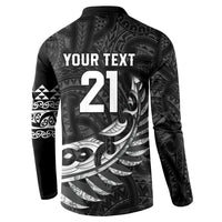 New Zealand Indigenous-Maori Rugby Custom Button Sweatshirt LT9 - Polynesian Pride
