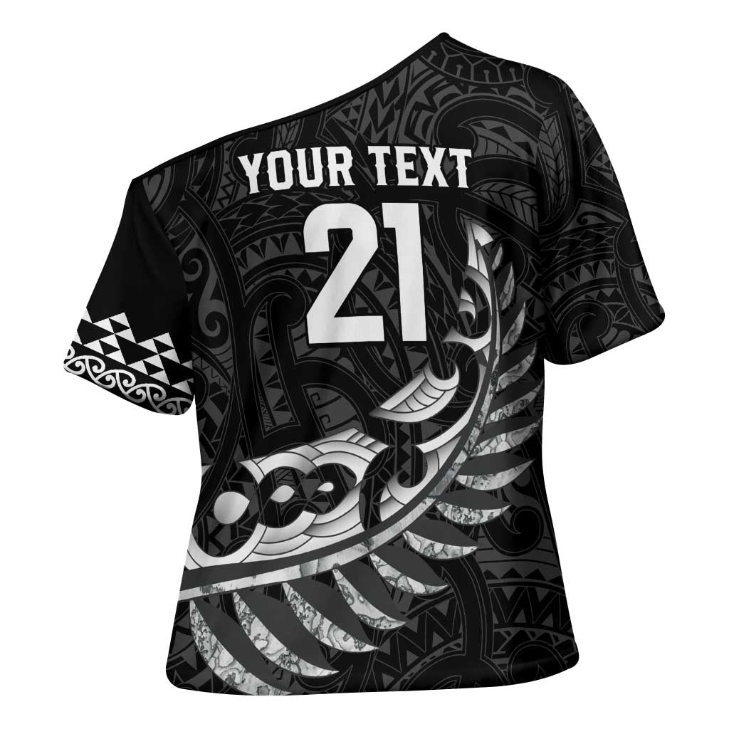 New Zealand Indigenous-Maori Rugby Custom Cross Shoulder Shirt - Polynesian Pride