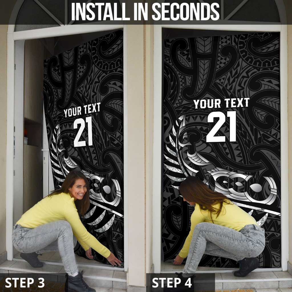 New Zealand Indigenous-Maori Rugby Custom Door Cover - Polynesian Pride