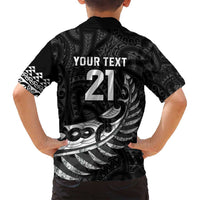 New Zealand Indigenous-Maori Rugby Custom Family Matching Puletasi and Hawaiian Shirt LT9 - Polynesian Pride