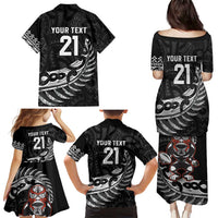 New Zealand Indigenous-Maori Rugby Custom Family Matching Puletasi and Hawaiian Shirt LT9 - Polynesian Pride