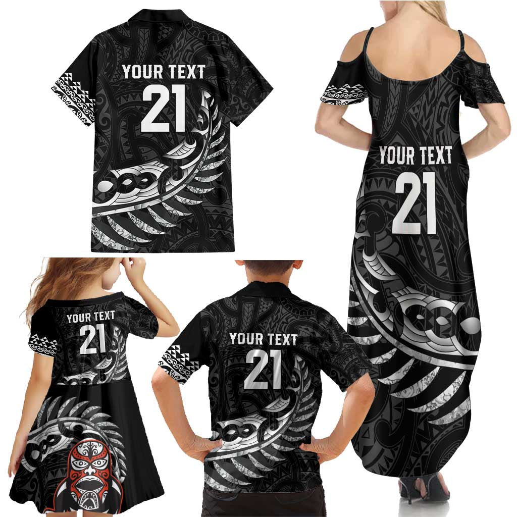 New Zealand Indigenous-Maori Rugby Custom Family Matching Summer Maxi Dress and Hawaiian Shirt LT9 - Polynesian Pride