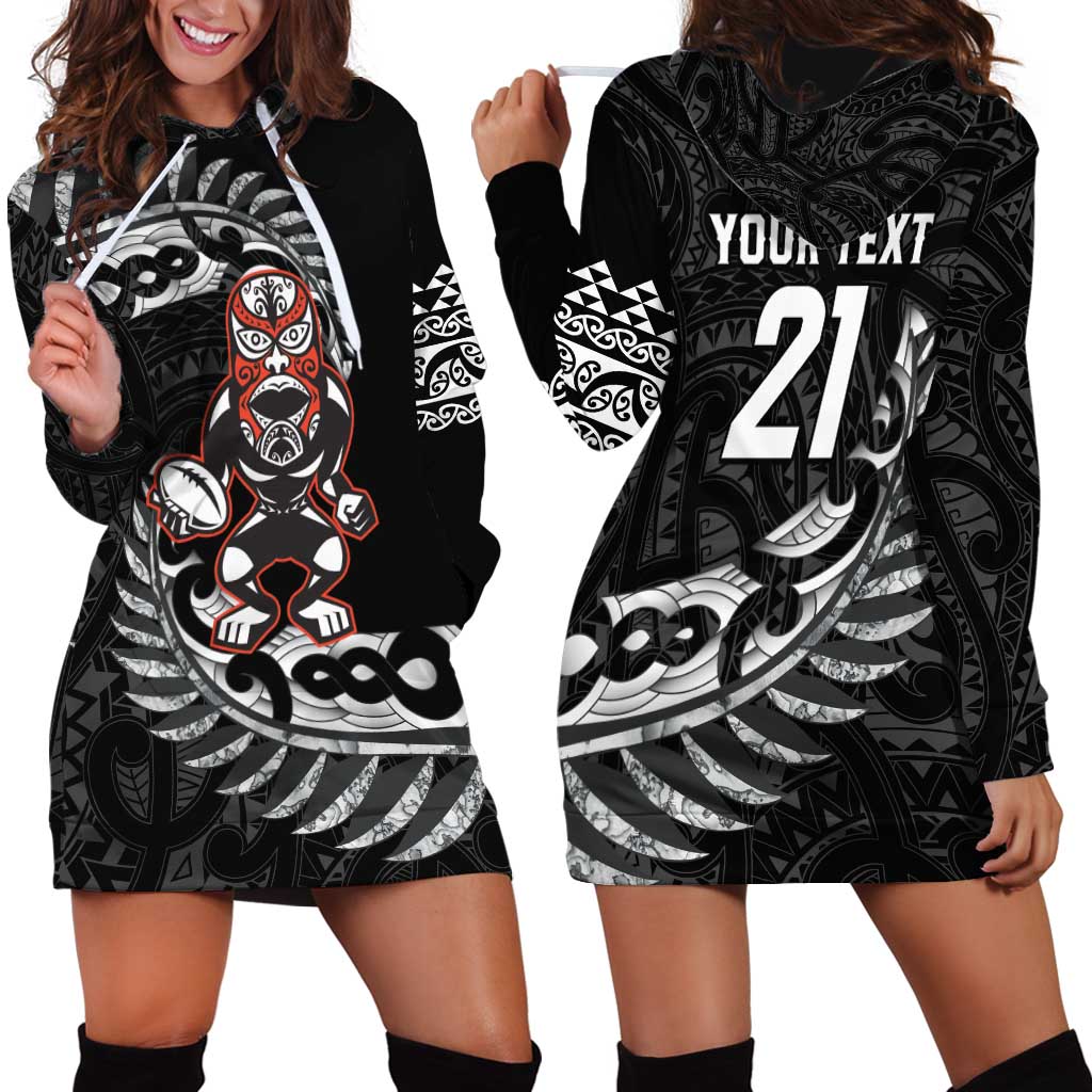 New Zealand Indigenous-Maori Rugby Custom Hoodie Dress