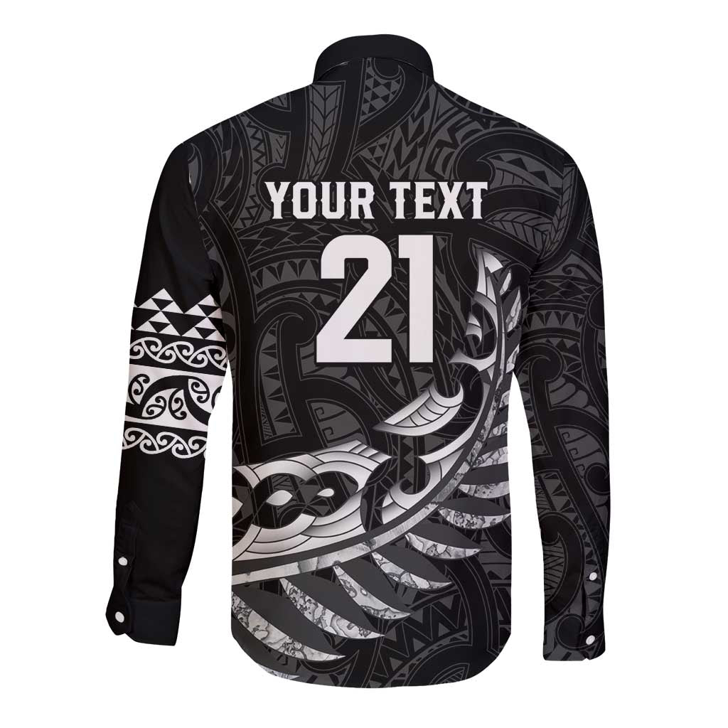 New Zealand Indigenous-Maori Rugby Custom Long Sleeve Button Shirt