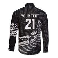 New Zealand Indigenous-Maori Rugby Custom Long Sleeve Button Shirt