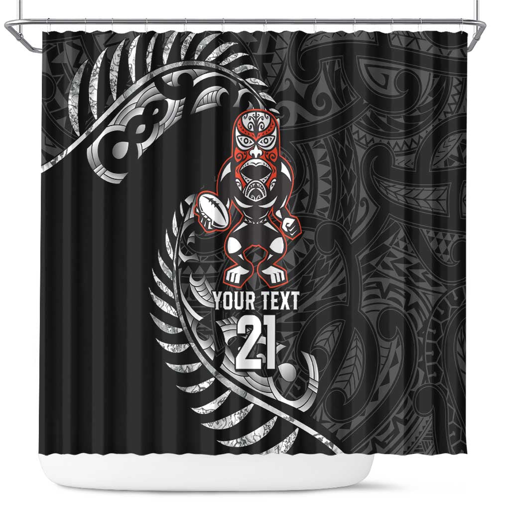 New Zealand Indigenous-Maori Rugby Custom Shower Curtain